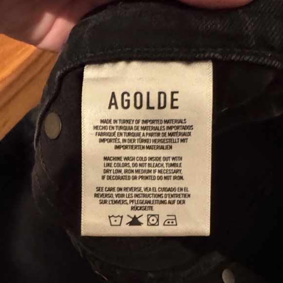 Black Agolde Button Up Jeans - Picture 3 of 5